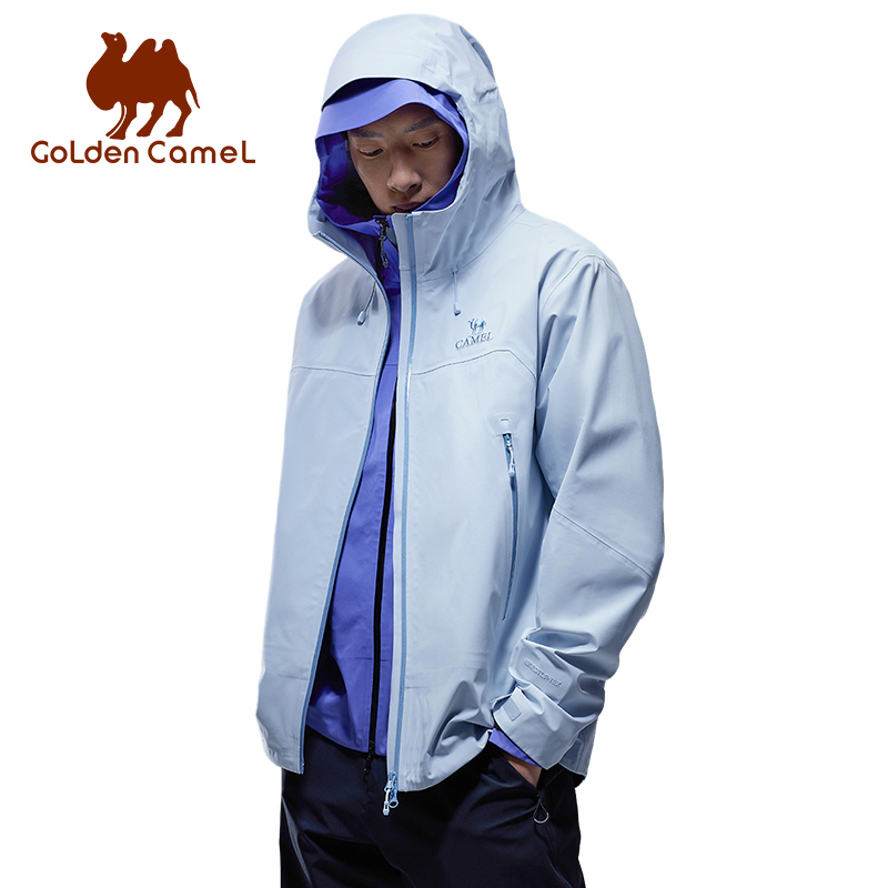 Windbreak Shell Jacket - ゴールデン キャメル ハードシェル ジャケット ユニセックス プロフェッショナル
