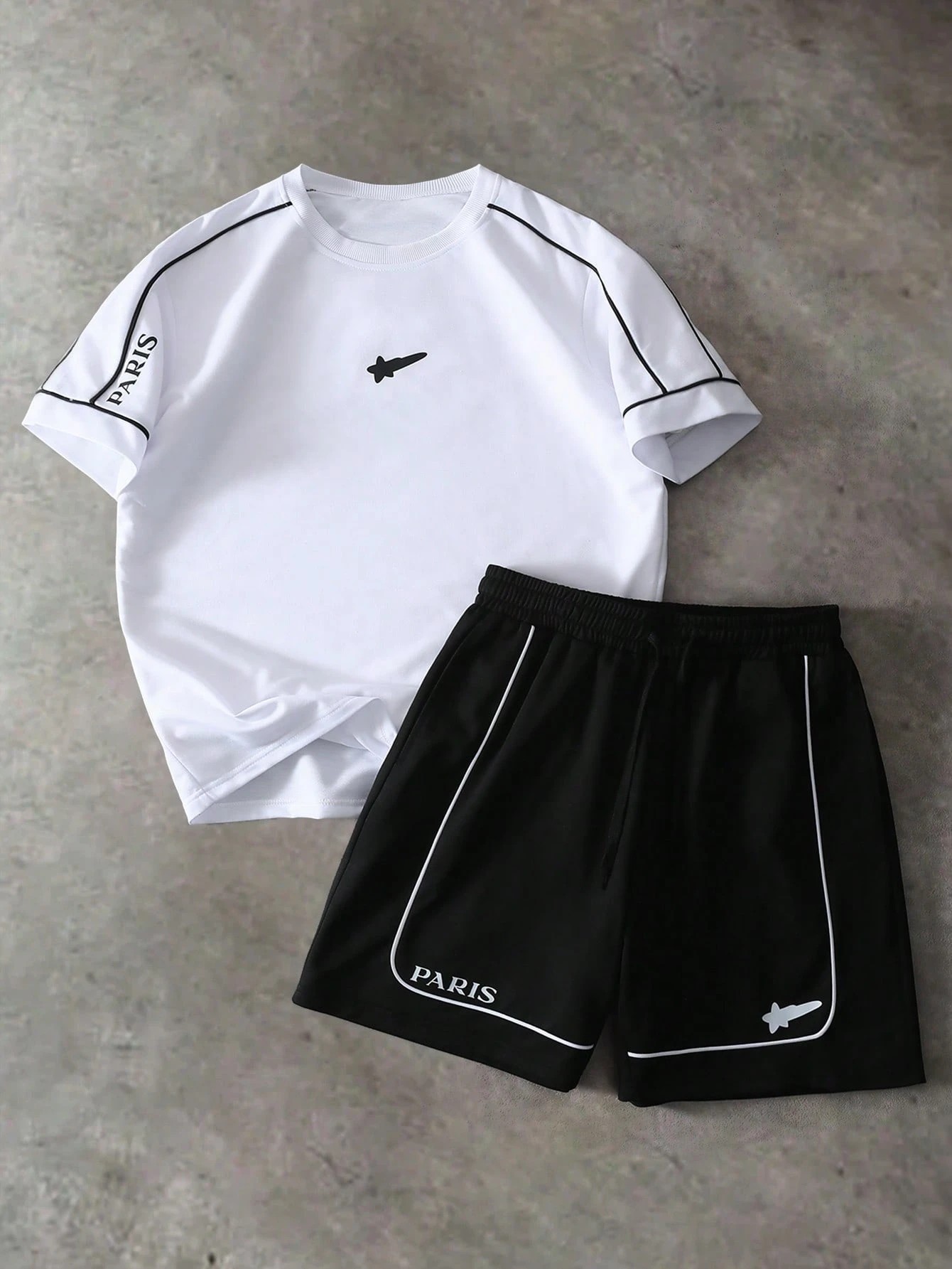 Street Fashion Male - 2026年夏新作 メンズ半袖ショートパンツセット 3Dパターンプリント入り - ストリートカジュアルファッション 快適でスタイリッシュ