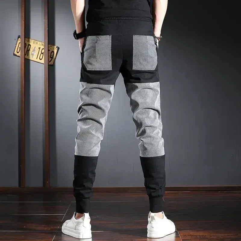 Street Fashion Baggy - 高品質韓国スタイルメンズカーゴパンツ綿 Techwear ルーズ男性ズボン原宿だぶだぶカジュアルスラックスストリートファッションエモ