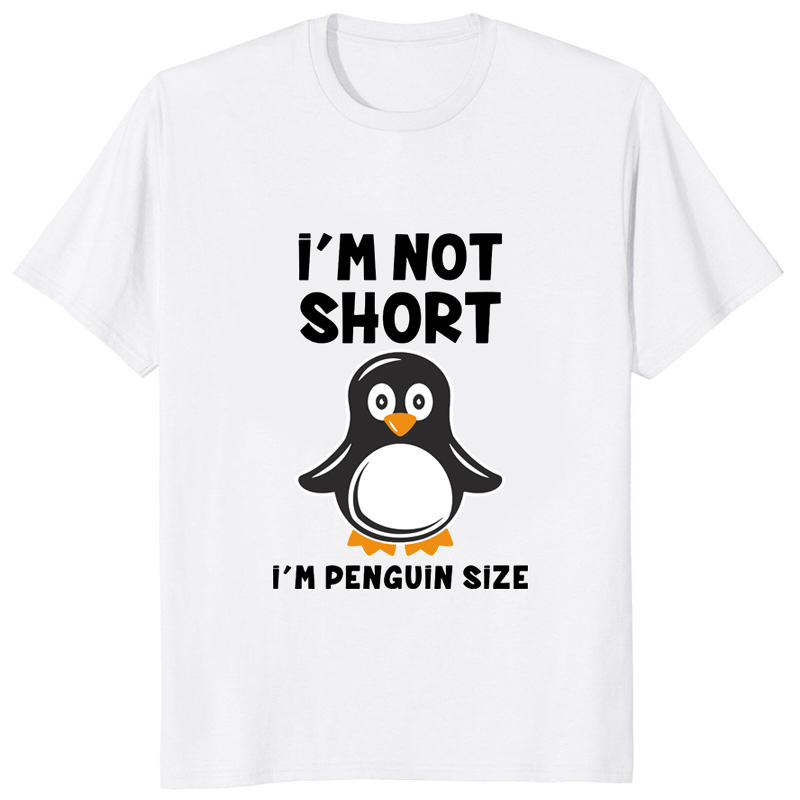 Street Fashion Baggy - 男性と女性のためのペンギンプリントTシャツ,カジュアルなストリートウェア,原宿スタイル,ヒップホップ,ファッショナブル