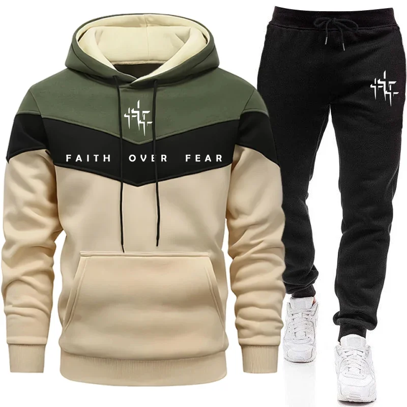 Faith Over Fear メンズ トラックスーツ フー - Street Fashion Male のレビューと価格
