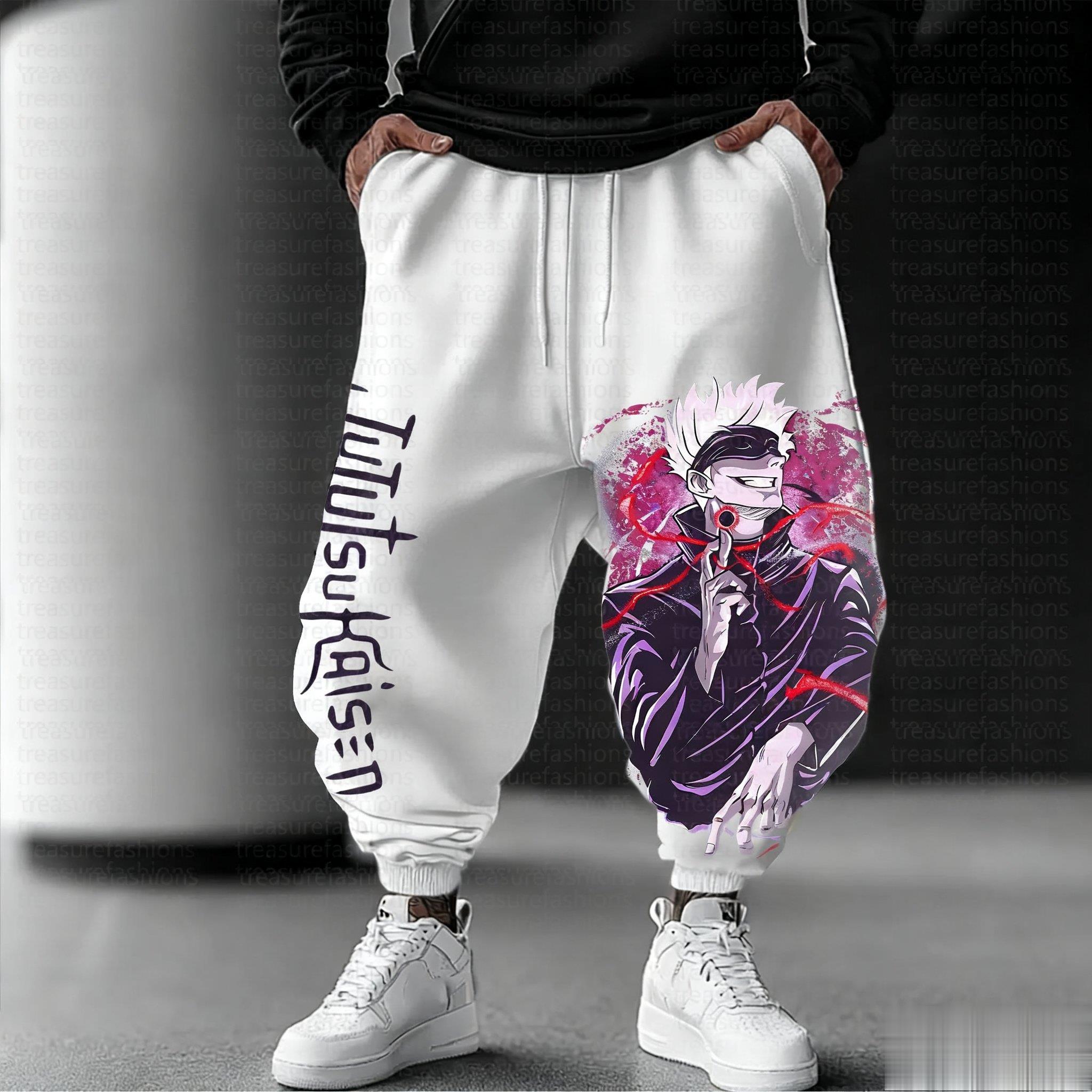 呪術廻戦男性ジョギングパンツルーズカジュアルスウェットパンツ - Street Fashion Baggy のレビューと価格