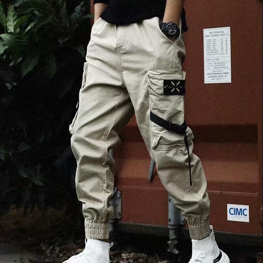 ルーズフィットカーゴパンツ メンズ ストリートウェア トレン - Street Fashion Outfit のレビューと価格