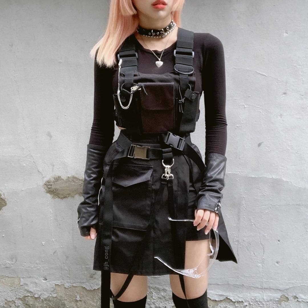 機能的なタクティカルチェストバッグ レディース ファッション - Street Fashion Baggy のレビューと価格