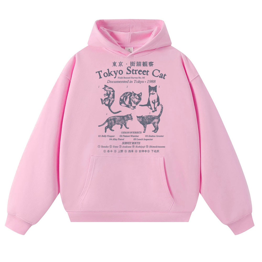 日本の街並み猫ガイド フーディー メンズ レディース 面白い - Street Fashion Tokyo のレビューと価格