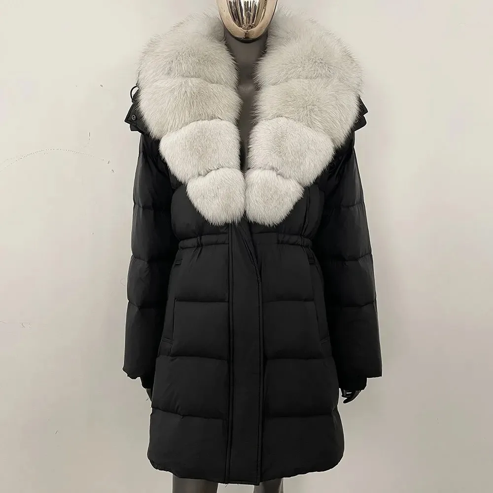リアルファージャケットファッションフード付き天然アライグマ毛 - Street Fashion Official のレビューと価格