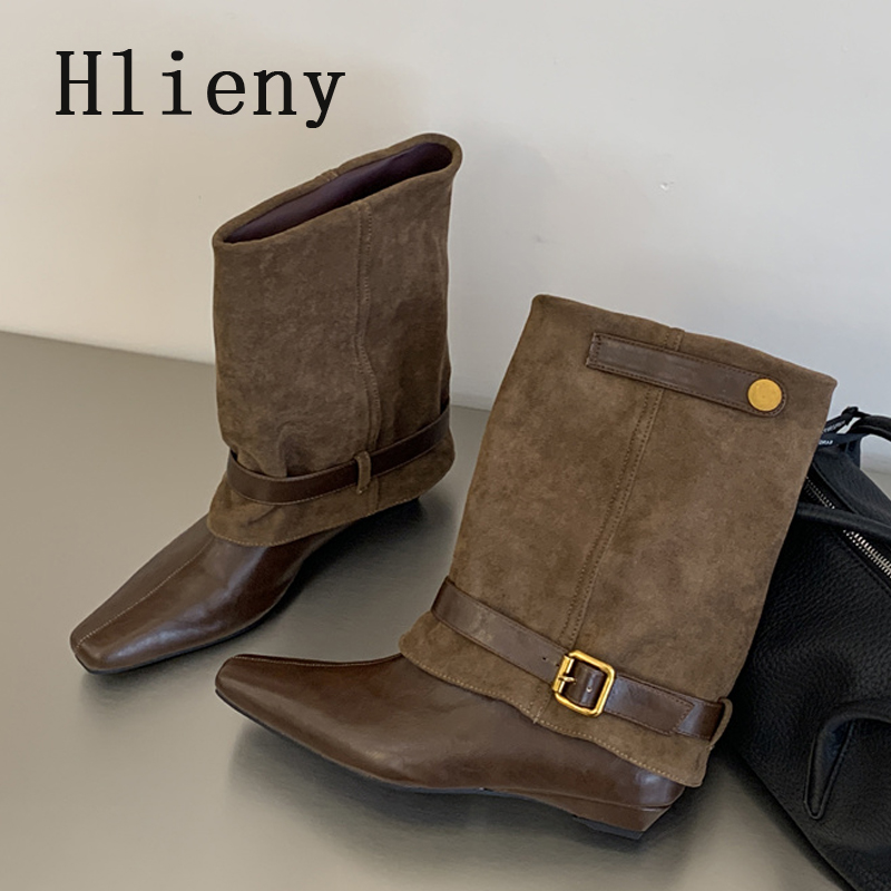 Hlieny ファッションデザイナー アンクルブーツ レディ - Street Fashion Female のレビューと価格