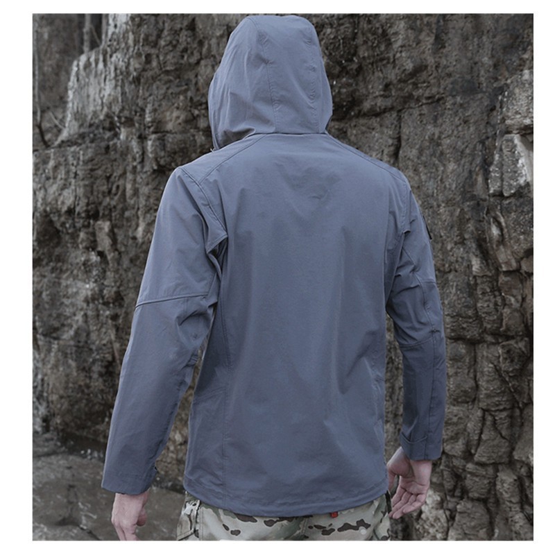 男性用防水フード付きコート,屋外ウインドブレーカー,暖かいソ - Windbreak Shell Jacket のレビューと価格