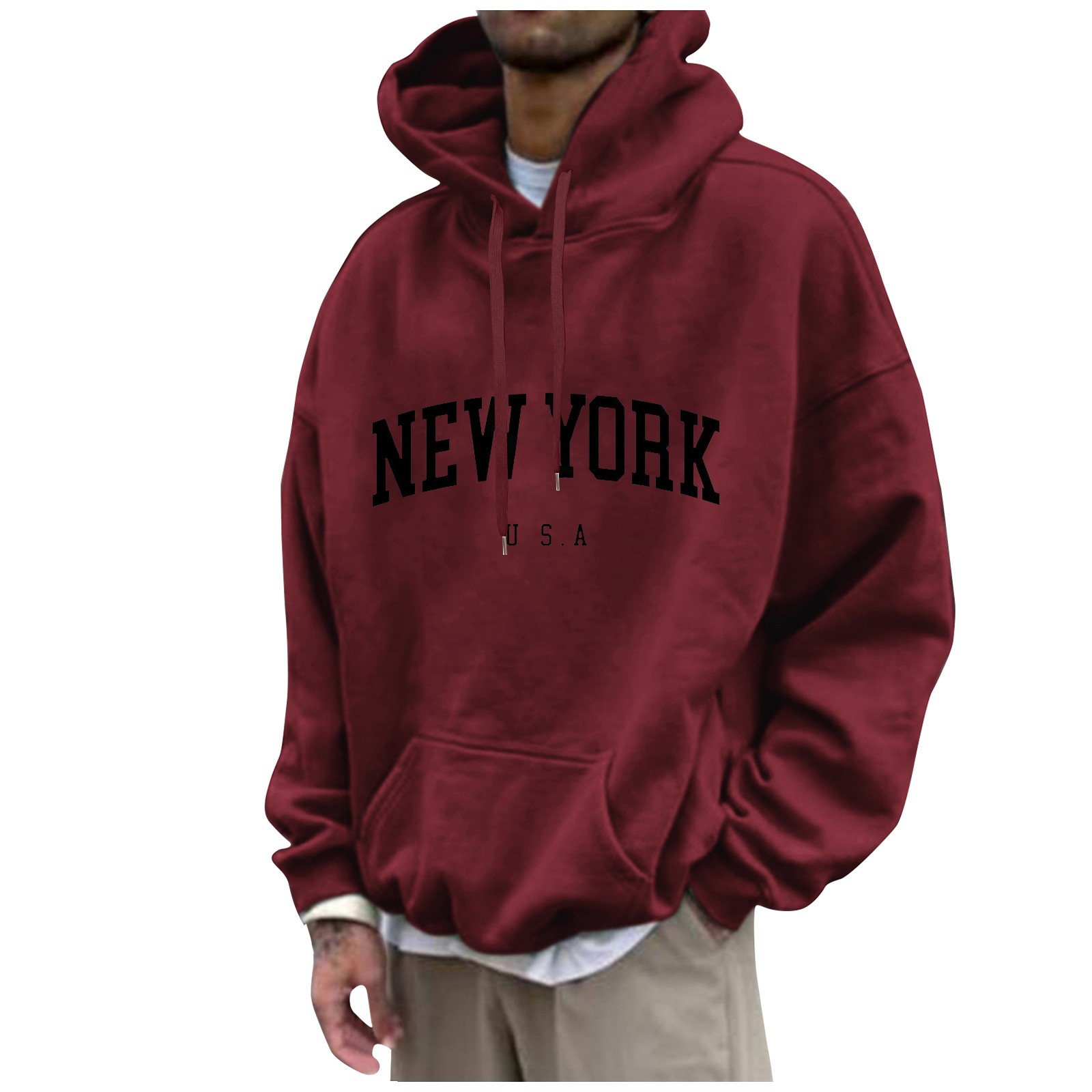メンズプリントパーカー,シンプルでクラシックなトラックスーツ - Street Fashion Of New York のレビューと価格
