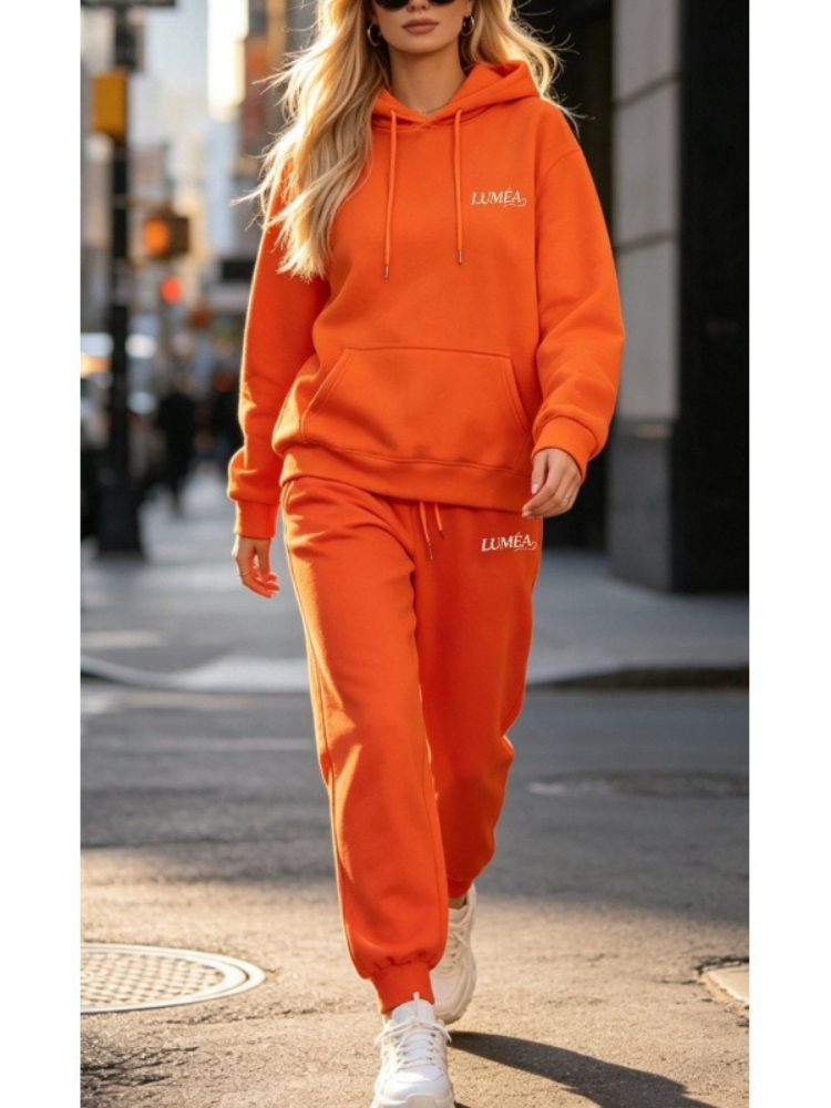 レディーストラックスーツ パーカー パンツ 2点セット 冬用 - Street Fashion Clothes のレビューと価格