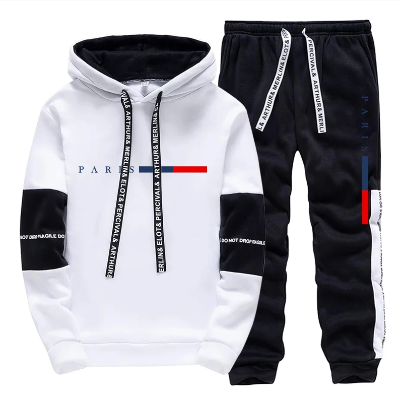 メンズセット/パーカー/パンツ パリファッション 秋冬 カジ - Street Fashion Male のレビューと価格