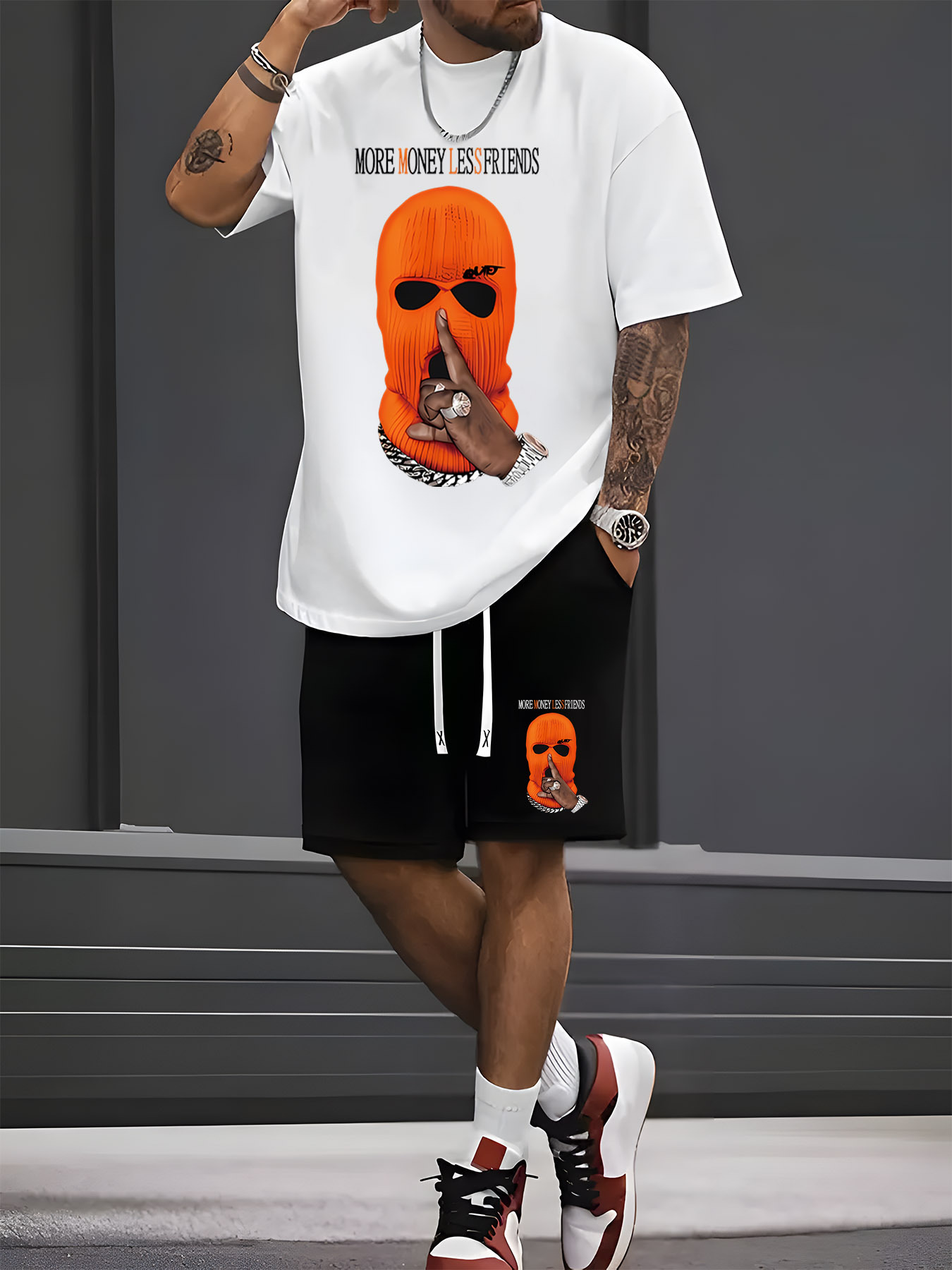 2026年夏新作メンズ半袖ショートパンツセット - ストリー - Street Fashion Male のレビューと価格