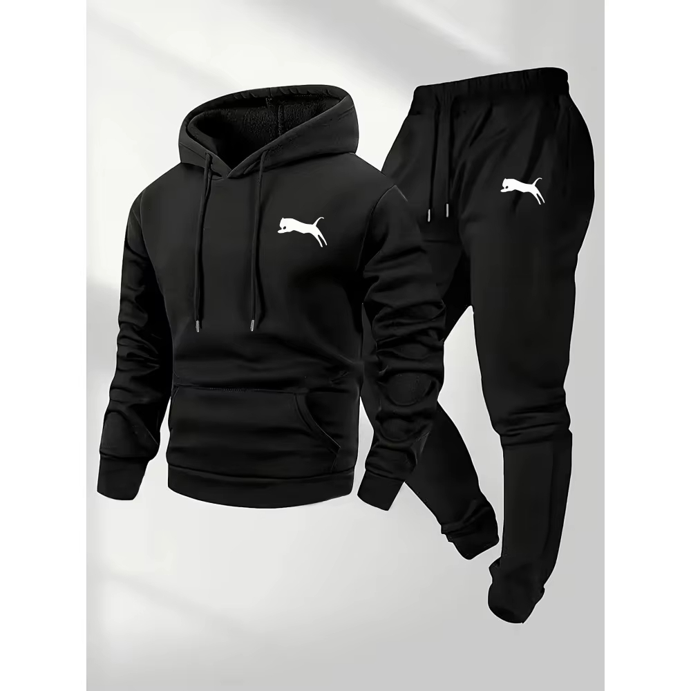 2026年売れ筋メンズフード付きスウェット＆パンツセットカジ - Street Fashion Male のレビューと価格